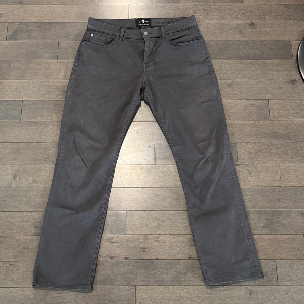 7 For All Mankind Men's Charcoal Jeans